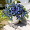 Artificial Outdoor Flowers – UV Resistant Faux Silk Impatiens 2 Bundles Fake Plants for Planters, Porch, Patio, Yard, Window Box & Garden Decor (No Fade, Realistic Plastic Flowers)